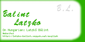 balint latzko business card